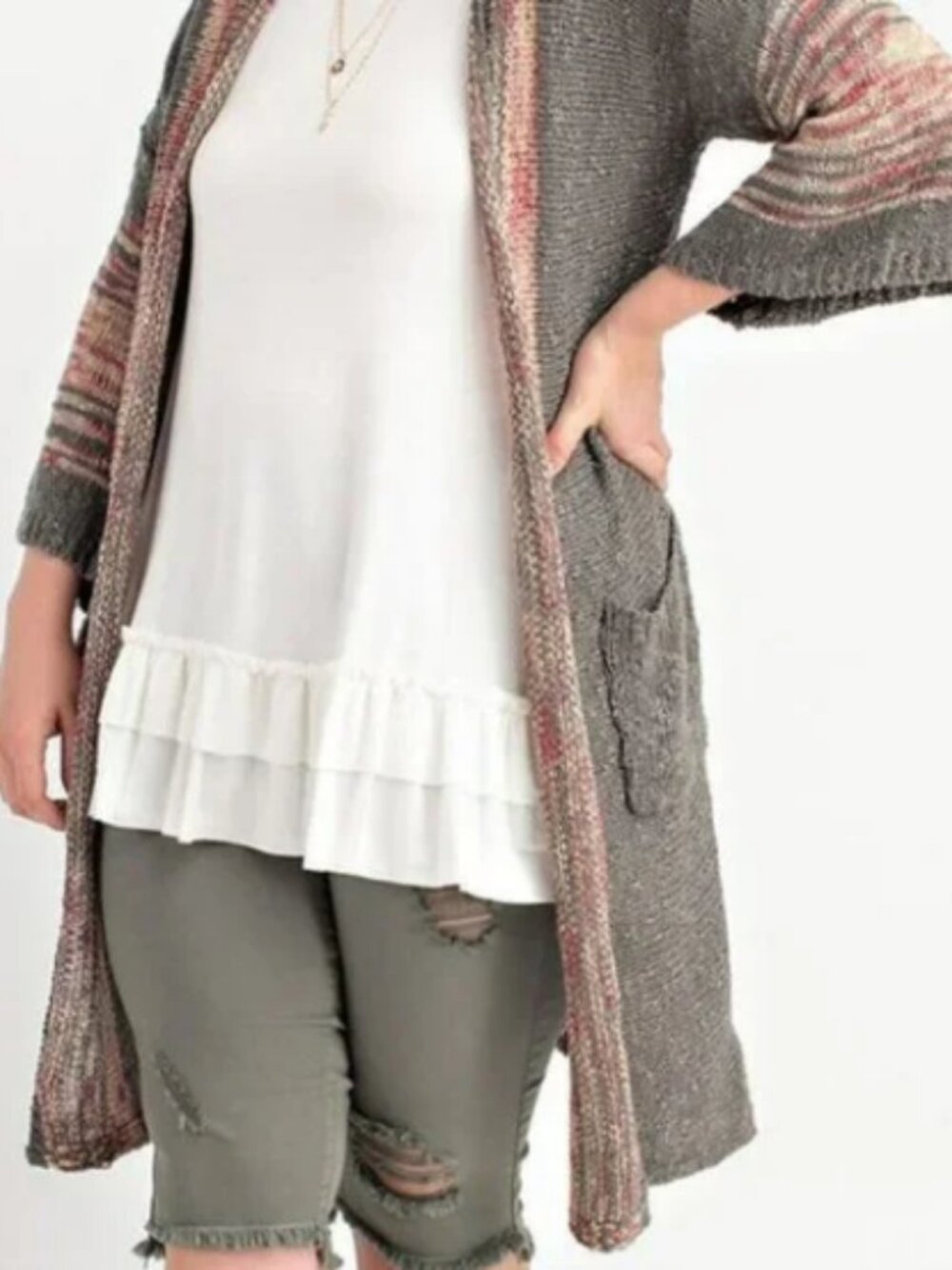 NWT Easel los angeles Bohemian Plus Cardigan Sweater Sz XL/1X